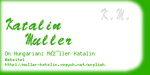 katalin muller business card